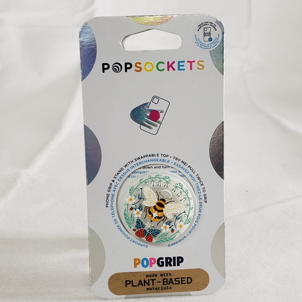 PopSocket PopGrip with Bee Design - Multicolor!